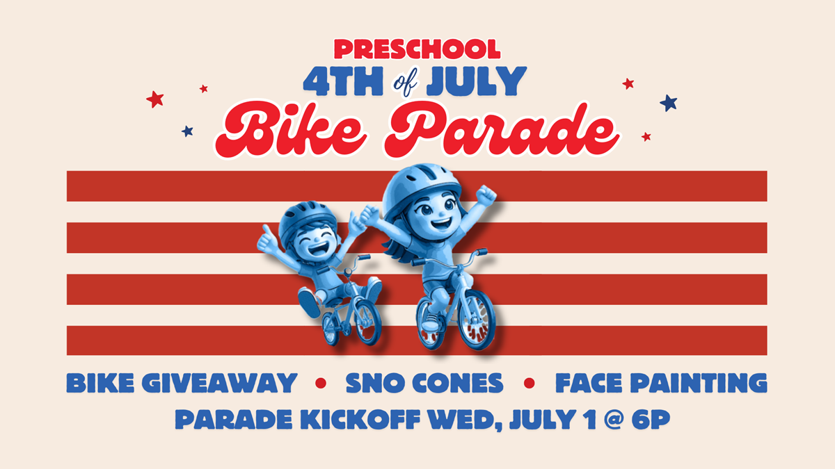 HFBC Event Artwork: Preschool 4th of July Bike Parade