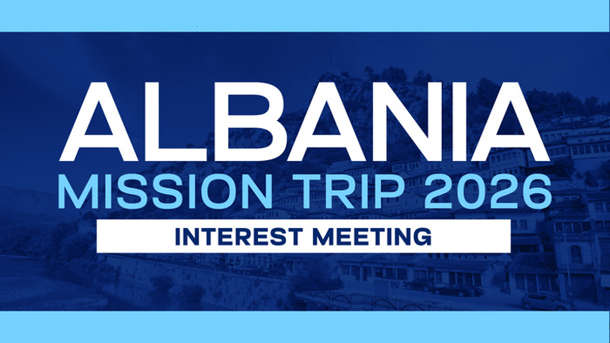 HFBC Event Artwork: Albania Mission Trip Interest Meeting